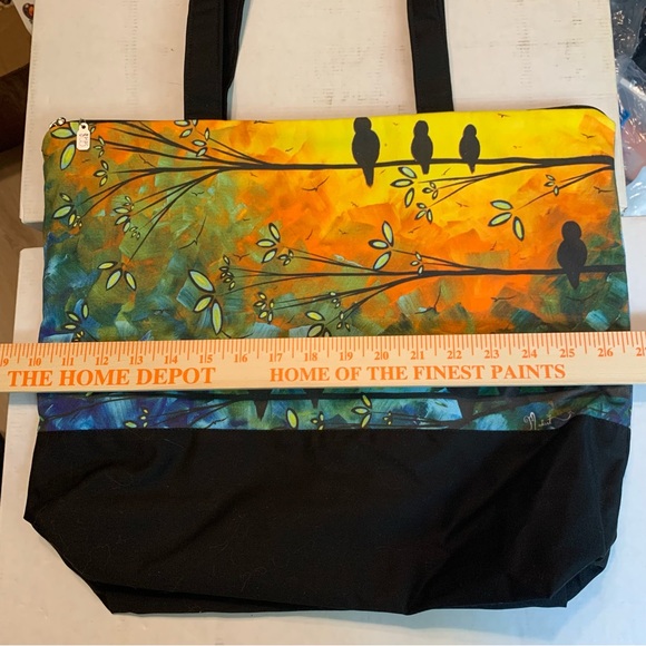 Janine King Designs “Birds of a Feather” Tote Bag, NWT, MADART Design Print - Picture 9 of 10